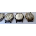 Lot Of Winding Men's Watches. Some work. Spares or restoration