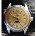 Rotary Date Day Moon face Watch (Restoration or Spares)