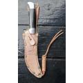 Queen steel  Brand new Stag Boot Knife Main Blade 11cm With Puma Leather Sheath