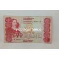 R50 C Stals Fifty Rand Banknotes