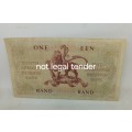 AU G Rissik South African One Rand Banknote