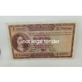 MH de Kock South African Ten Shilling Banknote.