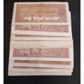 23 T W De Jongh One Rand Banknotes