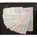 10 Sequential Tw De Jongh Two Rand Banknotes