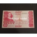 6 Various Governors Fifty Rand Banknotes