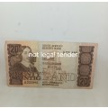 1984 GPC de Kock Twenty Rand Replacement Banknote Eng/Afr