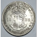 1936 Union of South Africa - 2½ Shillings  - George V - SILVER COIN
