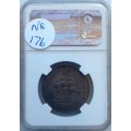 1936 1 P (PENNY) - NGC GRADED - MS62 BN