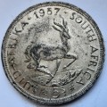 1957 5 Shillings + 1957 2 ½ Shillings + 1957 6 Pence