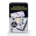Double Six Color Dot Dominoes Game in a Tin