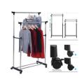 HEIGHT ADJUSTABLE / SPACE SAVING DOUBLE POLE CLOTHES RACK
