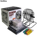 TRADITIONAL BINGO BALL WIRE CAGE WHEEL LOTTO GAME SET AND CARD MARKER TICKET SET