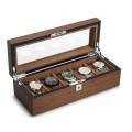 WATCH BOX  DISPLAY  CASE  STORAGE  ORGANISER 5 SLOT BLOCK DIVISION QUALITY SOLID WOOD
