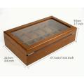WATCH BOX  DISPLAY  CASE  STORAGE  ORGANISER 12 SLOT BLOCK DIVISION QUALITY SOLID WOOD