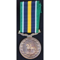 Chief of the SADF Commendation Medal fixed suspender small feint numbering EF