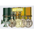South African Prison Service medal group of five EF