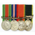 Group of four medals: DM, WM, ASM, EM (Union of S.A.)  EF