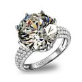 EXTRAORDINARY  *R3700.00* 8ct Brilliant Cut Designer Solitaire S925 Silver with Accents Size 7 to 9