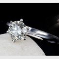 Stunning & Elegant!Solitaire 0.98 Carat Cr.Sim Diamond Ring Size 6-7-8-9-10 *PLEASE READ OUR LISTING
