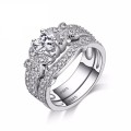 Elegant New Arrival 2 Piece ! 1.68 Carat Lab Created Diamond with Cubic Accents Ring Size 9