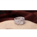 Elegant New Arrival 2 Piece ! 0.68 Carat Lab Created Diamond with Cubic Accents Ring Size 7-8-9