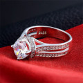 Breathtaking & Stunning! Solitaire 2.68ct Sim Diamond with Extraordinary Design & Accents-Size 7-8-9