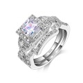 Breathtaking! Wedding Engagement 2.68CT Sim.Diamond with Extraordinary Design-Size - 7-8