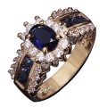 Sensational & Stunning Golden Ring with Amazing Zirconia Accents - Size 7-8-9-10-11-12-13