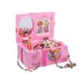 PINK BALLERINA KIDS MUSICAL BOX JEWELLERY & TRINKET MIRROR + PHOTO HOLDER