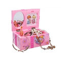 PINK BALLERINA KIDS MUSICAL BOX JEWELLERY & TRINKET MIRROR + PHOTO HOLDER