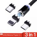 3 in 1 MAGNETIC CABEL WITH LOS/MICRO/TYPE C PINE - ALL IN ONE CABLE