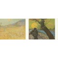 Postcard Van Gogh X 2 `The Sower and the Reaper` unused as scan