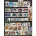 Canada good 2 page lot of over 60 used stamps previously hinged as scans b+c