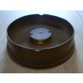 Heavy brass ashtray made from WW2 3.7 inch Howitzer anti-aircraft shell case 1942