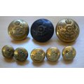 Lot of 8 early SA Artillery buttons