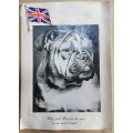 British WW2 Christmas card with handpainted Union Jack and bulldog photo