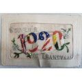 Very rare Souvenir of Transvaal embroidered postcard 1920