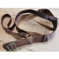 WW2 officer's Sam Browne leather belt by Frank R Pardow of Walsall, issued to Union Defence Force