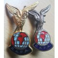 Vintage lot of 4 different enameled Royal Air Forces Association (RAFA) badges