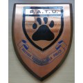 Rhodesia British South African Police (BSAP) PATU anti-terrorism trackers plaque