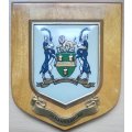 Vintage Johannesburg coat of arms plaque