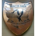Rhodesia Operation Ranger north west border plaque