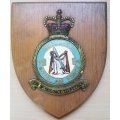 Rare Royal Air Force (RAF) Squadron 50 handpainted plaque queen`s crown