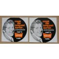 Pair of rare 1974 Afrikaans Jody Scheckter car license disk stickers advertising Supersonic Radios