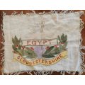 Unique Gloucestershire Regiment Egypt insignia hand-embroidered cloth