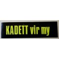 Vintage Opel Kadett `Kadett vir my` car sticker