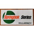Vintage SA Motor Racing advertising decal sticker - Springbok Series Killarney