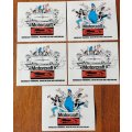 Lot of 5 vintage Afrikaans Motorcraft Parts car decal stickers