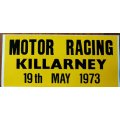 Unused motor racing advertising car decal sticker for Killarney 19 May 1973 - Olive Hendriksz debut