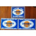 Lot of 3 large Sta-Power Engine Conditioners motor workshop decal stickers